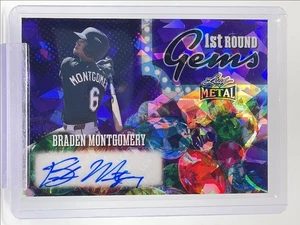 BRADEN MONTGOMERY 2025 LEAF METAL 1ST ROUND GEMS PURPLE ICE AUTO /8 Q0859 - Picture 1 of 2