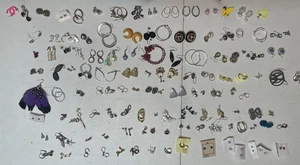 LOTE DE PENDIENTES PERFORADOS VINTAGE HASTA AHORA - Imagen 1 de 22