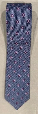 Corbata Brooks Brothers Para Hombres Azul Púrpura Floral Preppy Clásica Diseñador Seda EE. UU. Foto 1 de 4