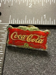 Coca Cola Pin Delicious and Refreshing Drink 5 Cents at Fountains in Bottles Vtg - Picture 1 of 7