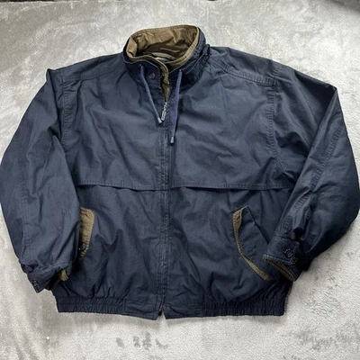 Chaqueta London Fog Edición Limitada en Color Azul Marino y Marrón Talla XL Reg Foto 1 de 4