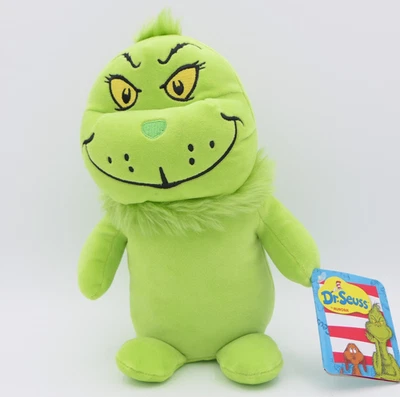 Juguete de peluche suave verde Aurora Dr. Seuss Grinch 10" con etiqueta Foto 1 de 3