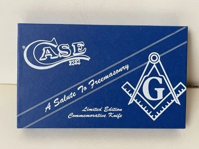Cuchillo de caza vintage conmemorativo de masonería de 2 hojas edición limitada Foto 1 de 4