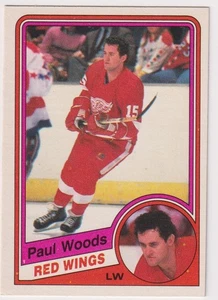 1984-85 O-pee-chee NHL #66 VTG Paul Woods Red Wings - Foto 1 di 2