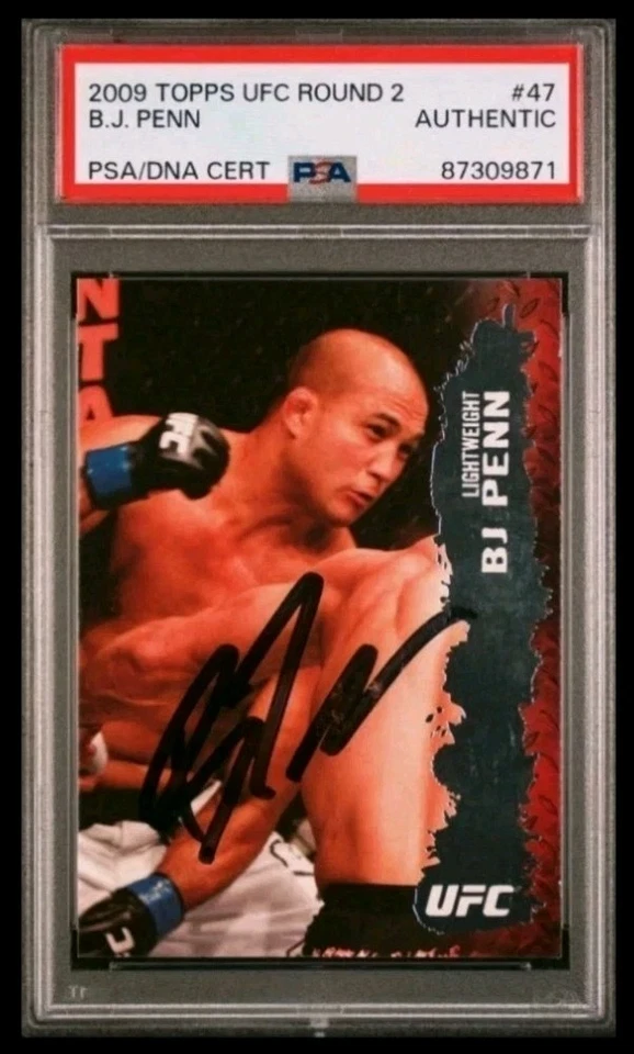 2009 Topps UFC BJ Penn Auto Rookie Signed Autograph Card PSA/DNA - Image 1 of 2