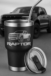 Ford Raptor 30 oz Becher | 2-seitig gelasert | Logo, Emblem, Becher - Bild 1 von 3
