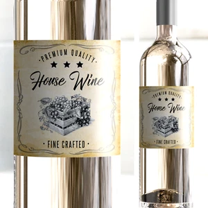 Santorini RED WHITE ROSE WINE BOTTLE LABELS HOME BREW WATERPROOF - Picture 1 of 4