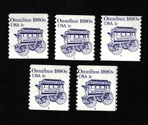 OPC 1983 US 1c Omnibus Coils Sc#1897 Plates 1-3,5-6 MNH 39707 - Picture 1 of 1