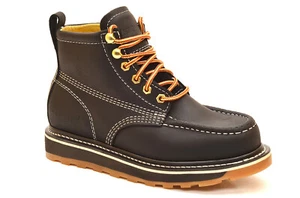 Neu Herren Schwarz Arbeitsstiefel 6" Mokassinkappe Leder WP REDHAWK 0612 Größe 6-12 (D, M) - Bild 1 von 5