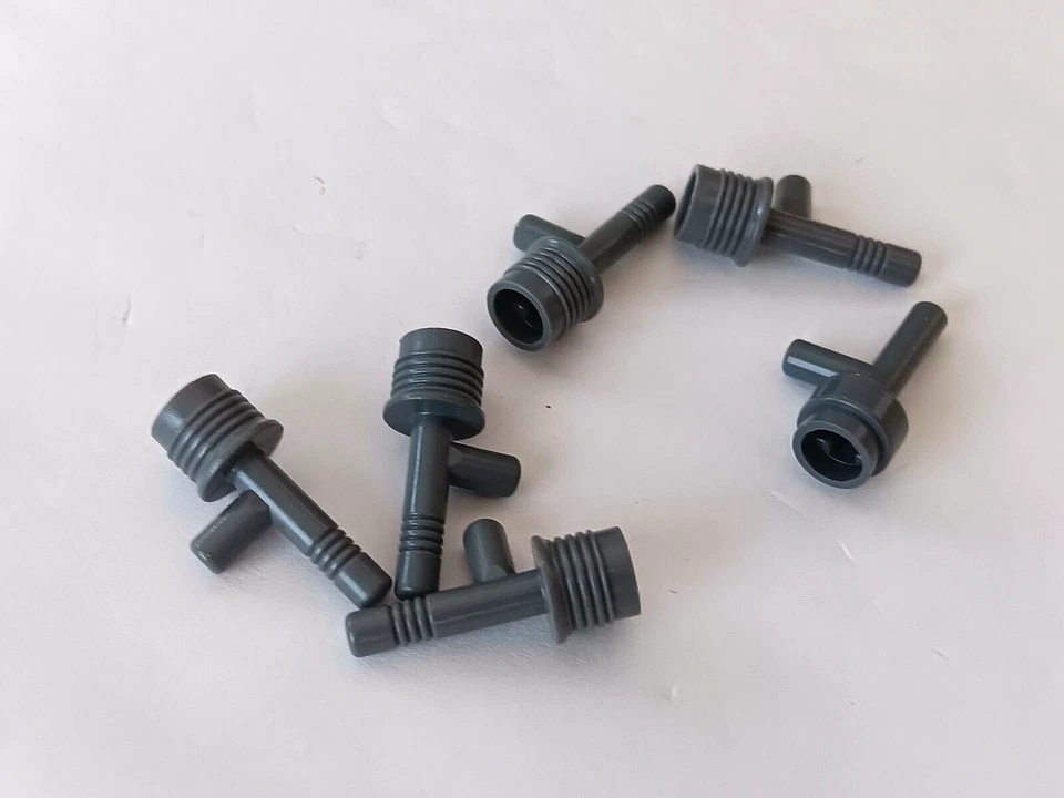LEGO Space Gun Lot of 5 Dark Bluish Gray Star Wars NOZZLE GROOVES Ribbed Smooth - Image 1 of 1