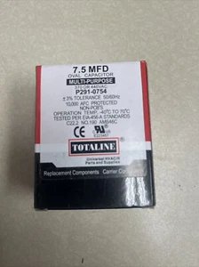 New Totaline Oval Capacitor 7.5 MFD 370 or 440 VAC P291-0754 - Picture 1 of 5