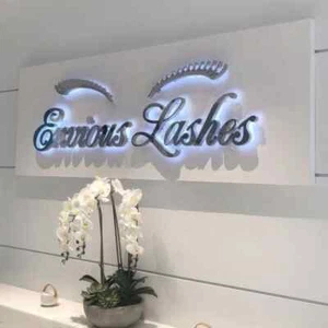 Custom 3D Backlit LED Signs Business Logo Salon Wall Name Company Factory Decor - Picture 1 of 8