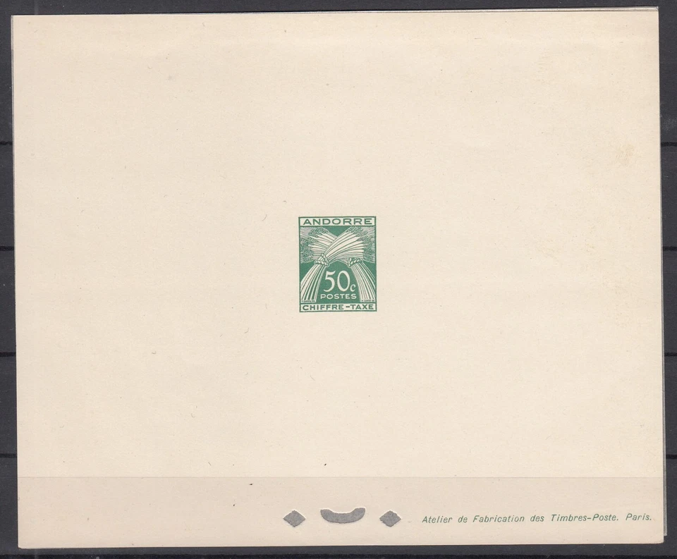 JD25534/ANDORRA FRANCESA - FRANQUEO DEBIDO - MAURY # T23 COMO NUEVO MNH PRUEBA DE LUJO Foto 1 de 1