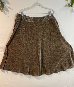 Jones New York Woman's Textured Office Wear Skirt 18W Rayon & Silk Blend - Picture 1 of 16