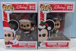 Funko Pop! - Mickey Mouse #612 & Minnie Mouse #613 Disney - Bundle Lot of Two - Picture 1 of 9
