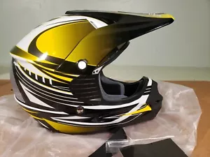 Cyber Helmet UX-23 Dyno Pearl WHt/Fluo Yellow Youth Large TR#640292 - Picture 1 of 8