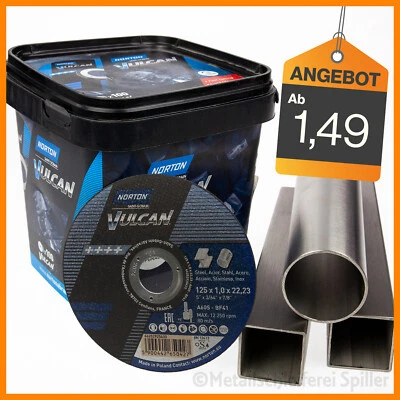 Trennscheiben Ø 125 mm Flexscheiben VA Edelstahl Stahl Trennen Norton Vulcan - Bild 1 von 4
