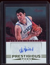 2012-13 Panini Prestige Prestigious Picks Signatures Nikola Vucevic Auto RC #15