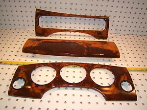 Jaguar XJ8 1998 sedán Vanden Plas tablero delantero madera genuino OEM 1 juego de 3 cubiertas - Imagen 1 de 19