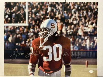 James Lofton Signed Stanford Cardinal 16x20 Photo Inscri "All-American '77" JSA - Image 1 of 4