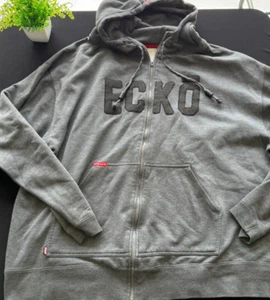 Sudadera con capucha gris con cremallera Ecko Unltd para hombre años 90 Streetwear edición limitada grunge 3XL - Imagen 1 de 7