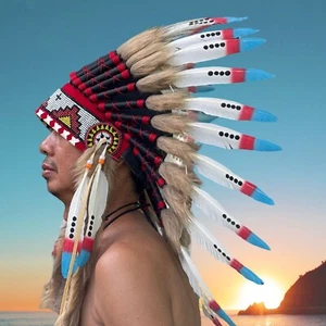 Carnival Headdress Cosplay Headdress Indigenous Style Headdress Western Costume - Picture 1 of 19