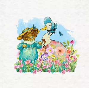 Beatrix Potter-Tom Kitten & Jemima- Paneles artesanales de tela 100 % algodón o poliéster - Imagen 1 de 1