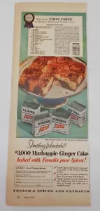 1954 French's Spices Marbapple Ginger Cake Original Advertising Print Ad Vintage - Picture 1 of 3