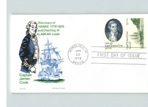 2 verschiedene FDCs, Capt. JAMES COOK, 1978 beide Honolulu, HAWAII Stempel, FDC - Bild 1 von 2