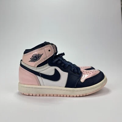 Jordan 1 Retro Alto OG Bublegum Atmosphere Zapatos Atléticos Tenis Niño Talla 12 C Foto 1 de 4