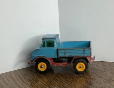 Vintage Matchbox Lesney Reg No.49 UNIMOG Blue Red Die-cast Truck Yellow Wheels - Image 1 of 4