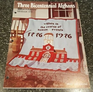 3 Bicentennial Afghans Stitch Spinnerin Crochet Minibook 373 - Picture 1 of 3