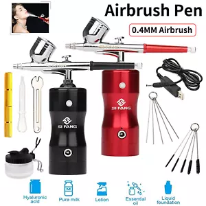 Airbrush Pen Portable Body Paint USB Charging Double Action Spray Gun Brush0.4mm - Picture 1 of 16