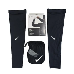 Nike Golf Sleeves UV Solar Adult Large - XL Black / White w/ Storage Pouch - Picture 1 of 12