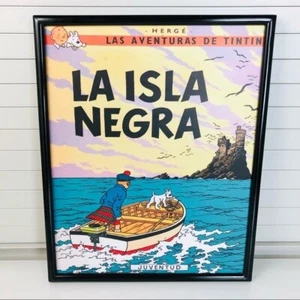 Framed Poster - Tintin La Isla Negra - Tintin Herge - Picture 1 of 6