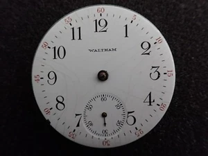 VINTAGE 16 SIZE WALTHAM O.F. POCKET WATCH MOVEMENT GRADE 610 - RUNS/STOPS - Picture 1 of 2