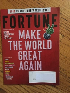 FORTUNE Magazine September 2018 MAKE THE WORLD GREAT AGAIN Change World Issue - Bild 1 von 2