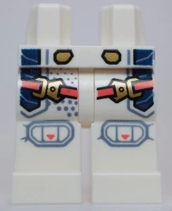 Lego White Hips and Legs with Coral Straps and Gold Buckles Knee Pads - Picture 1 of 1