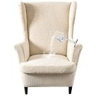 Waterproof Wingback Chair Cover Stretch Jacquard Wing Chair Slipcovers 2 Piec...