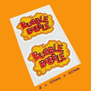 Bubble Bobble Classic 1980's Logo Vinyl Sticker Decal Arcade Gaming Game Play Uk - Picture 1 of 1