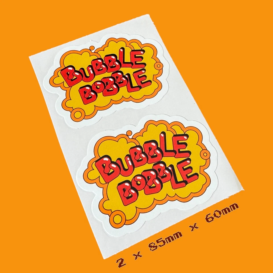 Bubble Bobble Classic 1980's Logo Vinyl Sticker Decal Arcade Gaming Game Play Uk - Image 1 of 1