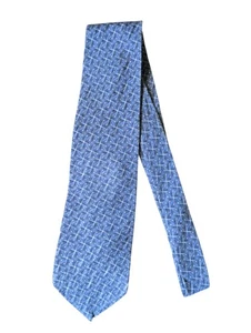 CORBATA CUELLO GEOFFREY BEENE - Azul Con Lunares Para Hombre 100% Seda Importada Hecha en EE. UU. - Imagen 1 de 4