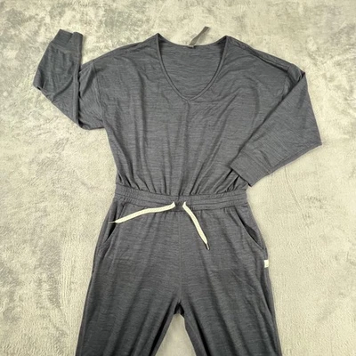 Mono Vuori Lux Performance para mujer pequeño jaspeado azul medianoche mameluco mamá Foto 1 de 4