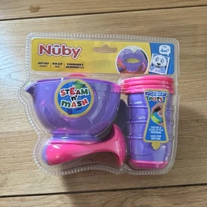 Nuby Steam N Mash & Gefriertopf Set Neu Versiegelt Leichte Beschädigung der Verpackung - Bild 1 von 5