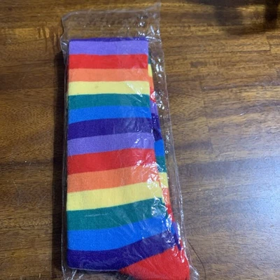 Halloween Arco Iris Calcetines Hasta la Rodilla Rayas Disfraz Accesorios Talla Única Nuevo Foto 1 de 4