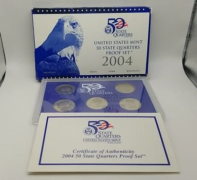 2004 United States Mint 50 State Quarters Proof Set #3756 - Image 1 of 4