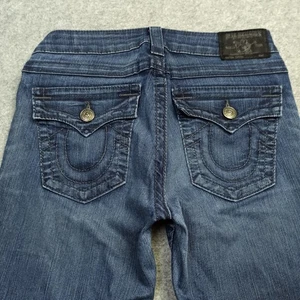 Pantalones de mezclilla True Religion Serena súper ajustados para mujer talla 29 azules bolsillos con solapa 29x30 - Imagen 1 de 13