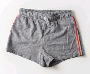 GAP Girls’ Gray Shorts with Rainbow Stripes Size M (8) Casual Summer Wear - Picture 1 of 6