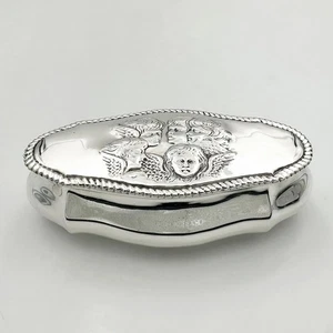 VICTORIAN CHERUBS TRINKET BOX STERLING SILVER Chester 1899 James Deakin & Sons - Picture 1 of 9