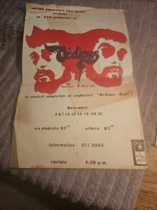 Oakland University Barn Theater Playbill Oedipus By Darien Martus Very Rare 1 - Picture 1 of 7